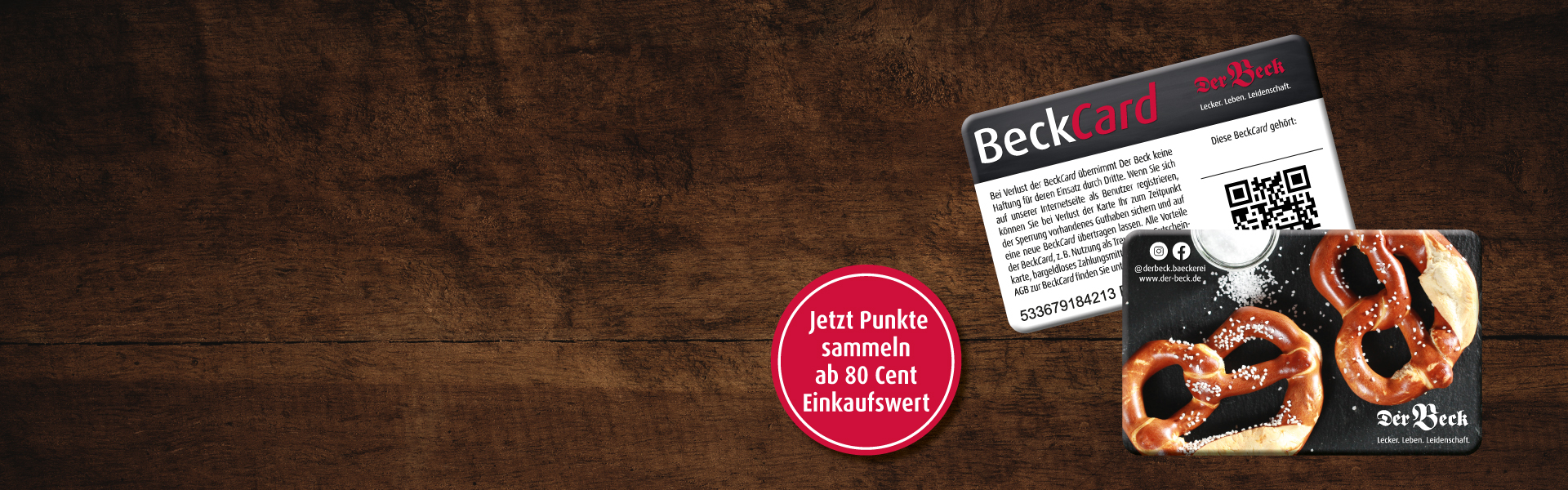 Vorder- und Rückseite einer BeckCard