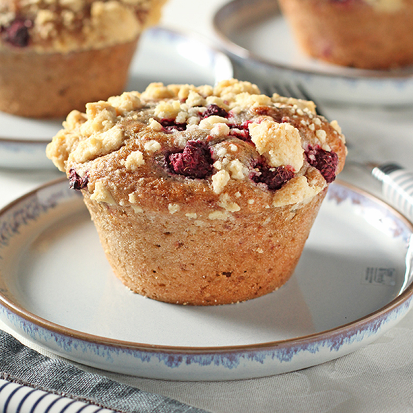 Veganer Himbeer Muffin