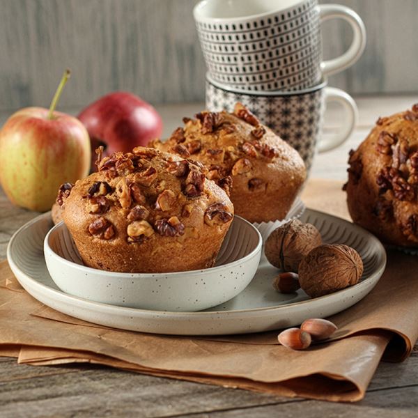 Veganer Apfel-Nuss Muffin