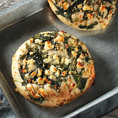 Focaccia Spinat/Hirtenkäse