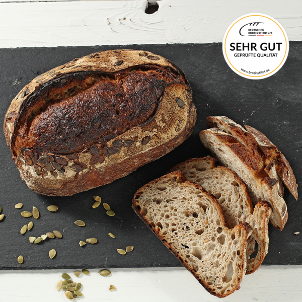 Kürbiskernbrot mit wilden Hefen